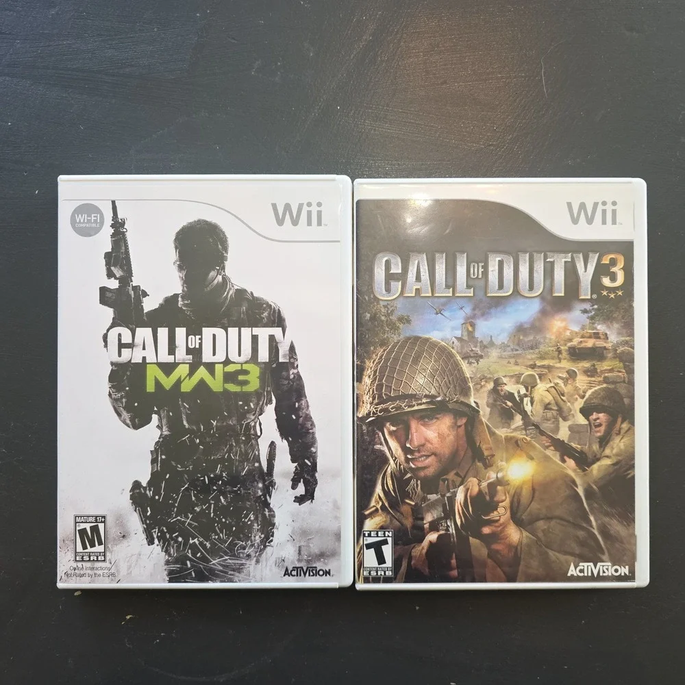 Call of Duty MW3 & Call of Duty‎ 3 Nintendo Wii Game Bundle CIB Activision FPS